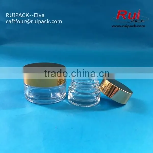 cosmetic glass jar, glass jar for facial cream, glass cosmetic cream jar