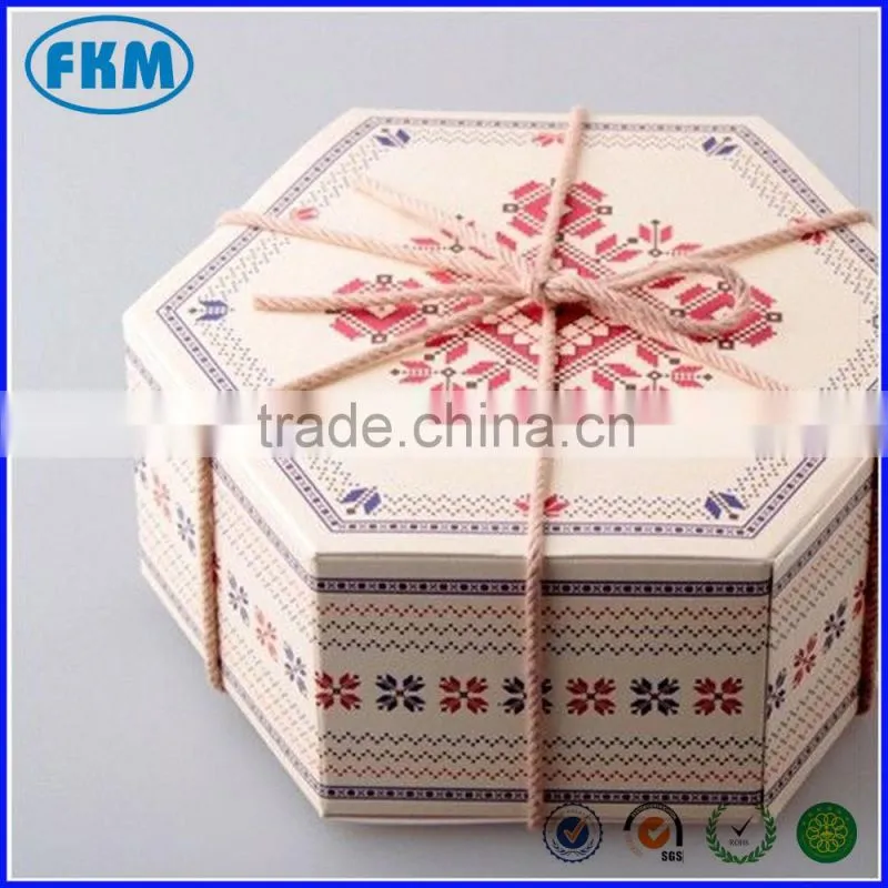 hexagon paper gift box with China supplier