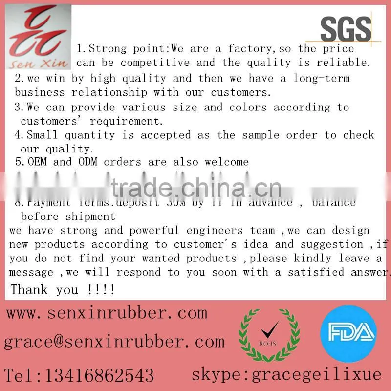 (EPDM,silicone,NR,NBR,CR(Neoprene)rubber Stopper