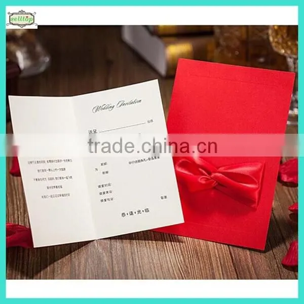 2014 high quality chinese wedding invitation card