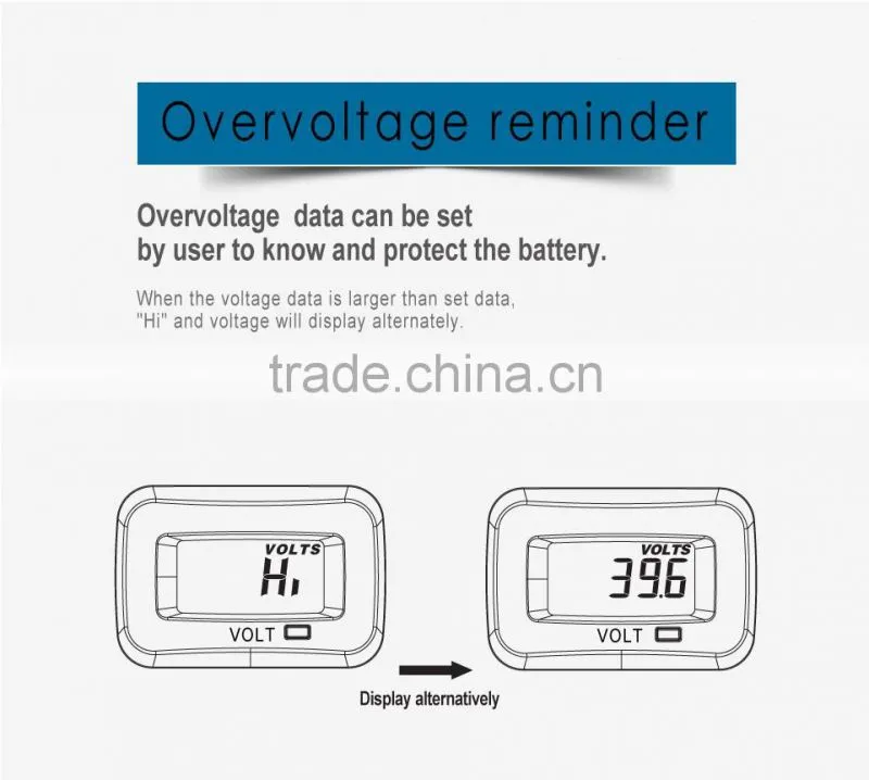 Waterproof Digital Voltage meter gauge voltmeter for tractor cultivator ATV CHAINSAW sprayer boat compressor