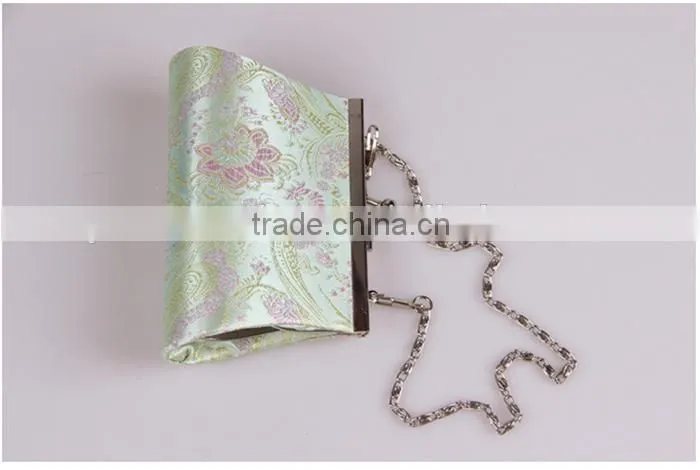 Colourful silk cloth mini bag classical bride evening bag