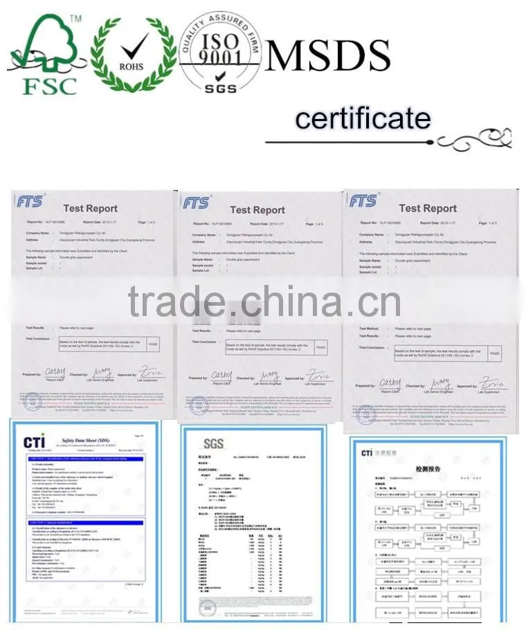 Recycled mixed pulp manila board ,white paper with gery back paper factory/mill /manufacturer in China