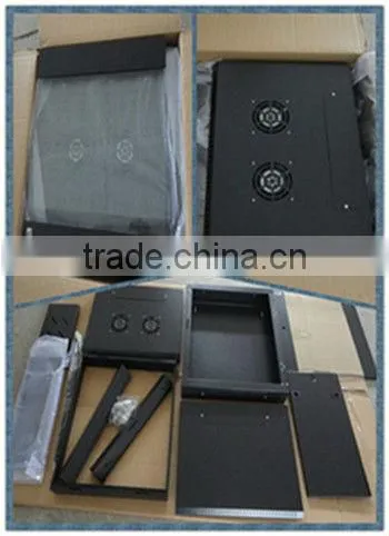 19" Black Single Wall Mount Rack for Network Cables