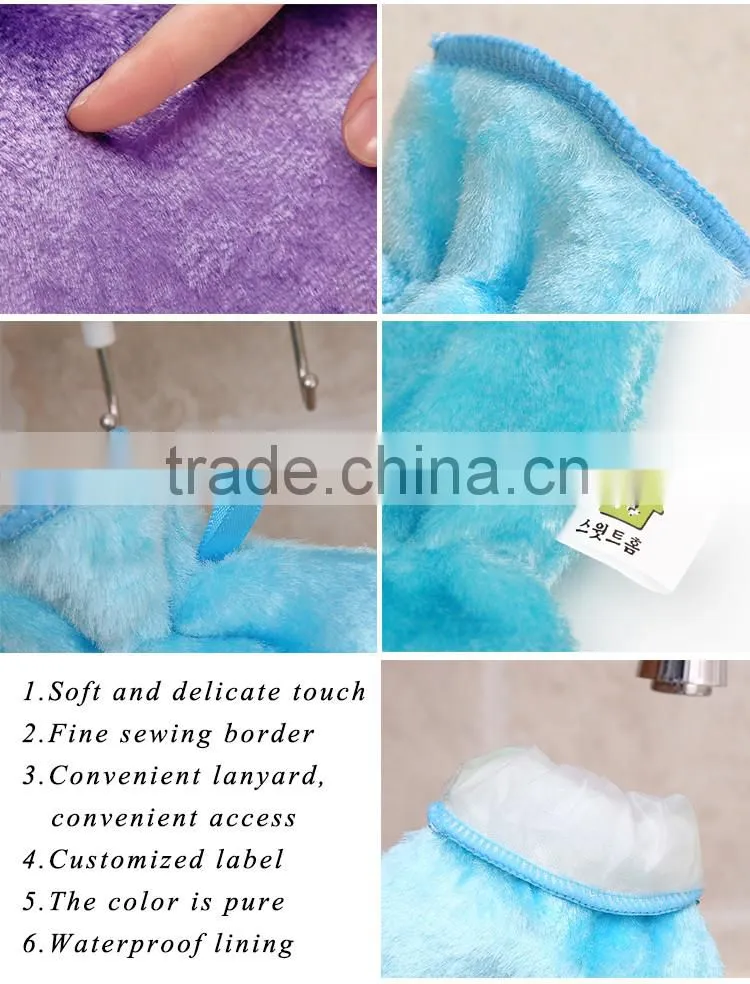quick dry towel woodfiber glove with waterproof menbrane
