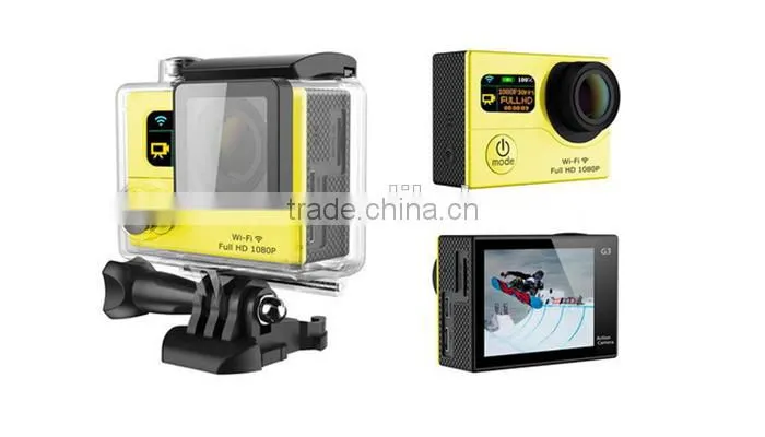2.0" LCD+0.95" OLED dual screen WiFi 1080p full HD sport camera