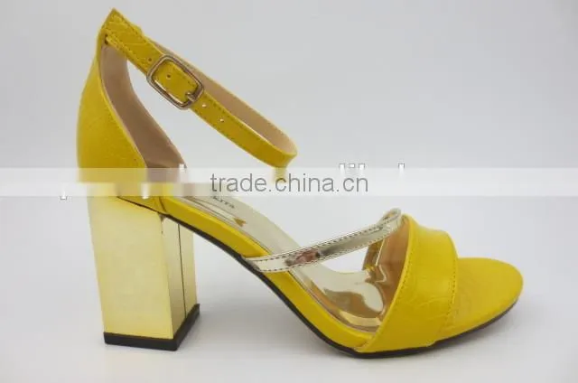 latest New high class middle heel Ankle Strap Buckle Women Sandals
