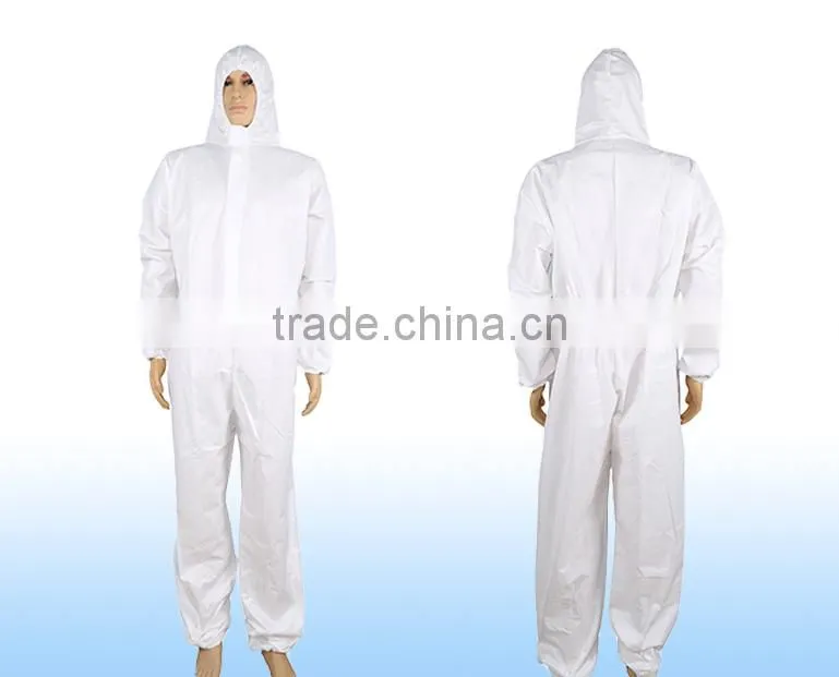 Hospital non-woven disposable coverall white