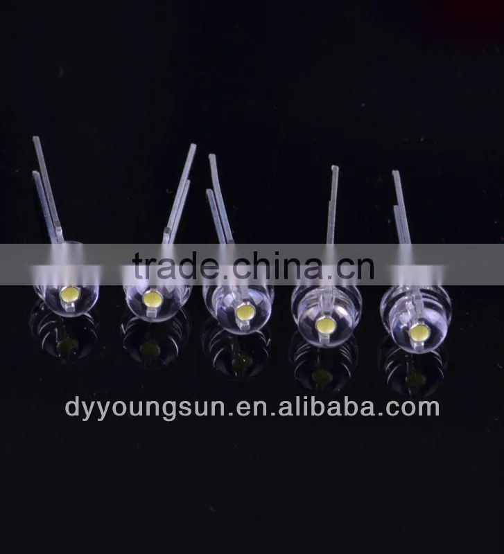 Super Bright Water Clear White 5mm strawhat led diode