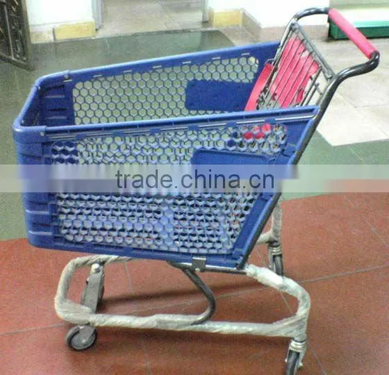 Dachang Factory Shopping Trolley 90/100/130/180 Litre Powder coating or Chrome Plating with baby chair