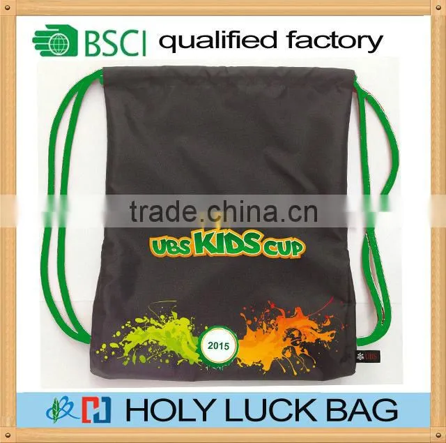 Hot sale sport polyester gym drawstring bacpack