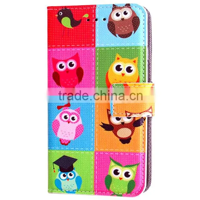 Printed PU Flip Wallet Leather Case For LG G3 With Stand
