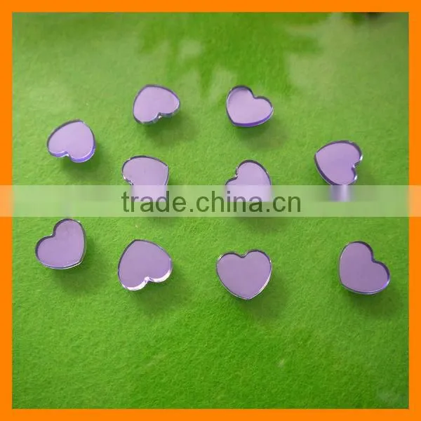 Flat Heart Shape Loose Gemstone In Purple