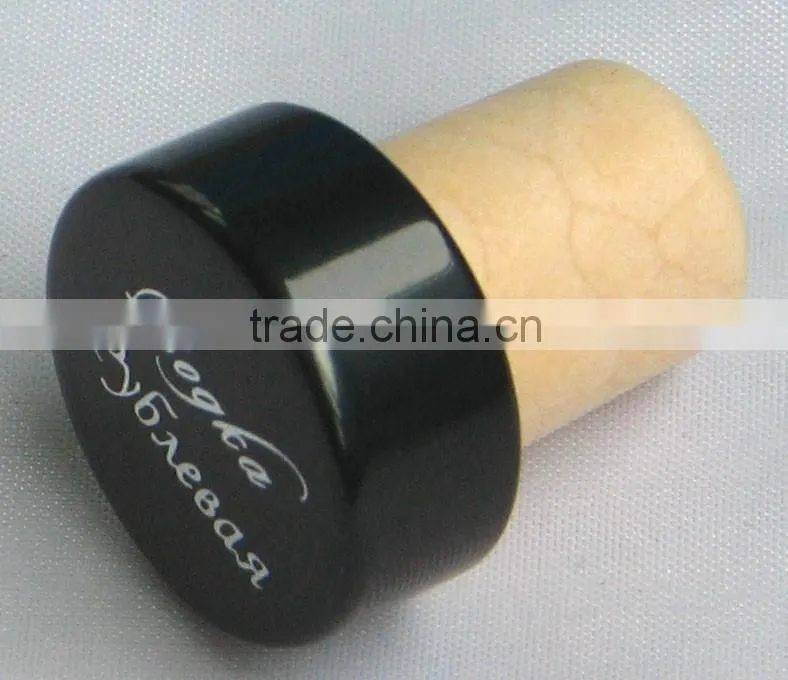 balck-silver logo synthetic cork lid