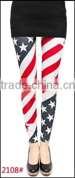 USA Trendy Square Rhombus Tartan Digital Print Leggings