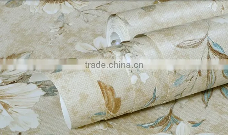 house decoration wallpaper glitter beautiful flower for home wallpaper