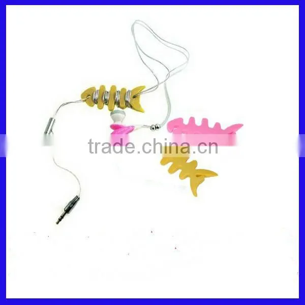 Colourful cute fish bone shape silicone winder by assurance suppliers