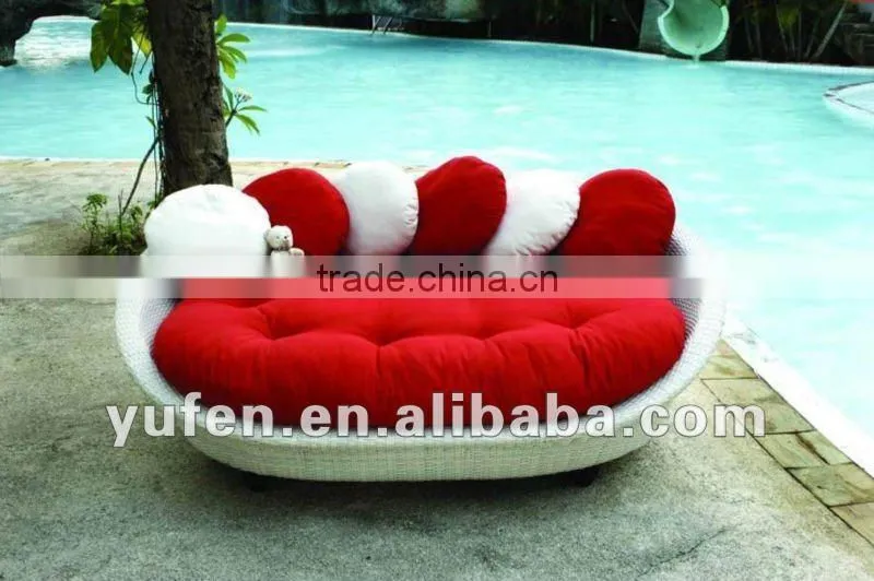 aluminium outdoor rattan day bed with canopy