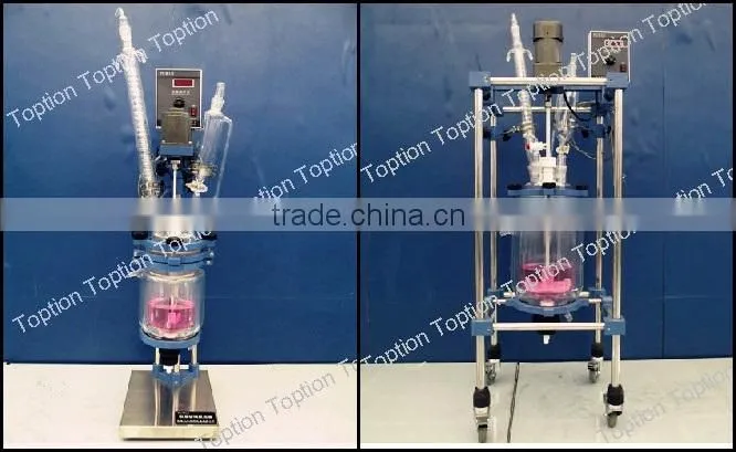 1L-100L Cylindrical double glass reactor