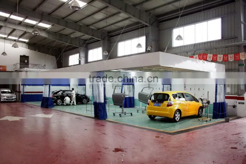 Car spray paint booth, paint prep station, prep zone
