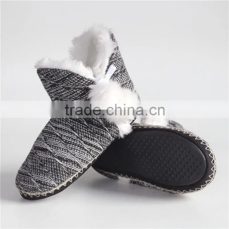 Ladies knit slipper boot