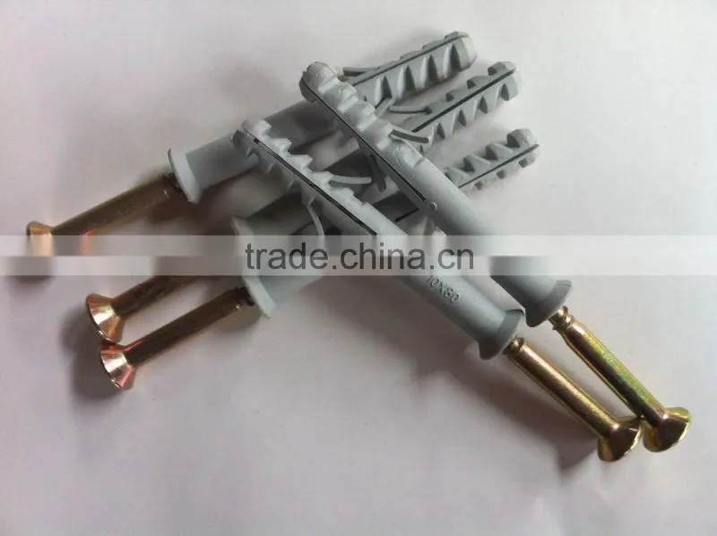Nylon Hammer Anchor Screw with Double Wings