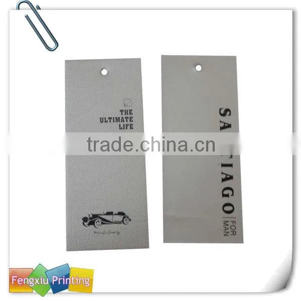 2016 Embossing Paper Hangtag for Bag