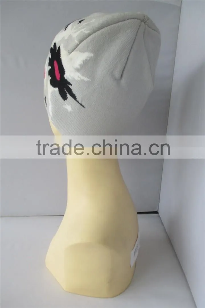 Wholesale Printing Design High Quality 100%Acrylic Promotional Knit Beanie