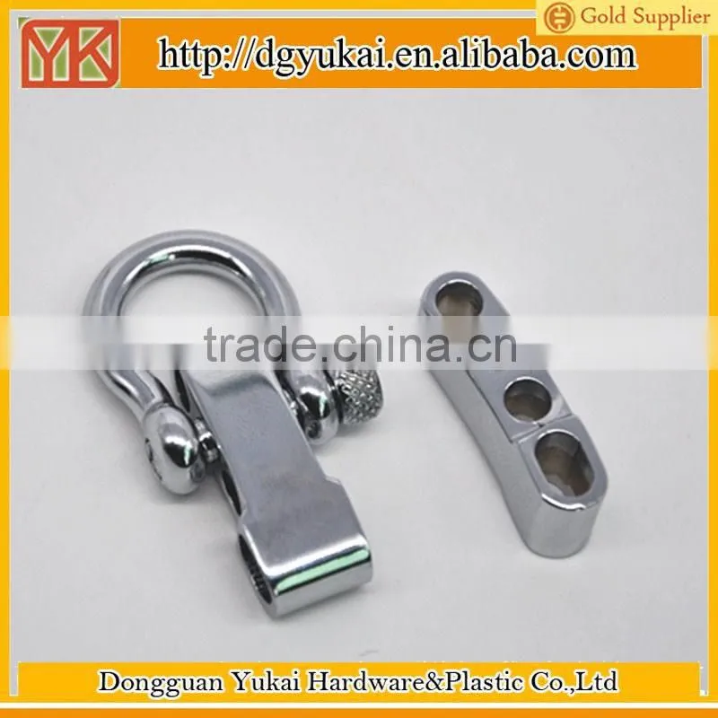 Yukai Cheap zinc alloy shackle adjustable shackle for survival wristband