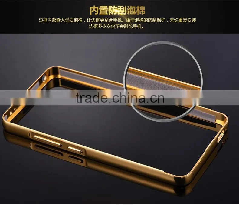 PC Mirror Back Cover Case Cell Phone Case Aluminum Metal Bumper Case For Xiaomi For Redmi Note 2