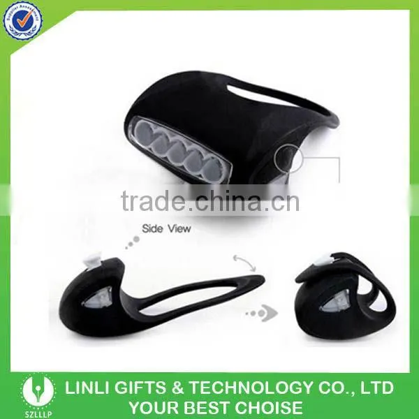 5 white 2 red LED bicycle light