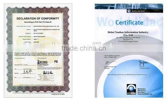 NHII portable optical mark reader for lottery