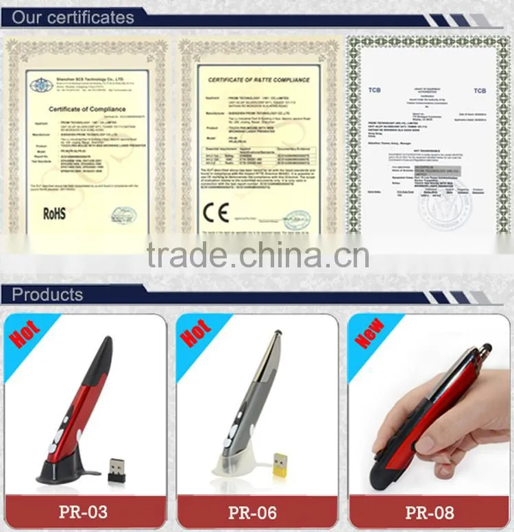 Unique computer accessories with fancy computer pen mouse ce fcc and rohs certification