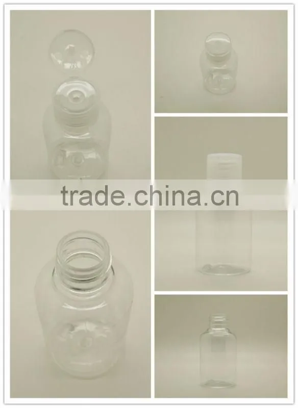 50ml PET plastic cosmetic bottle for shampoo