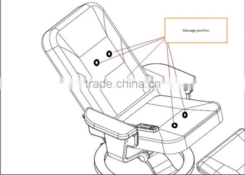 First touch fabric recliner chair with chrome base/ massager AM-050T