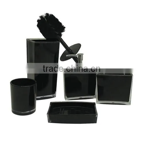plastic purple black white red toilet brush with diamond