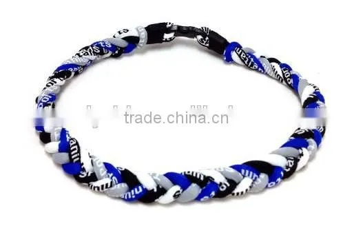 Top quality germanium 4 rope custom titanium sports necklace