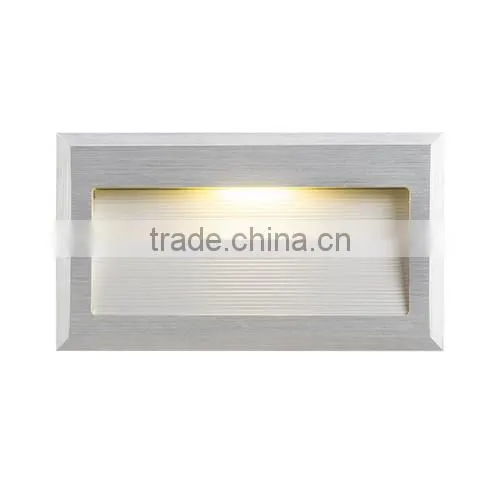 silver 3w led step light recessed stairs