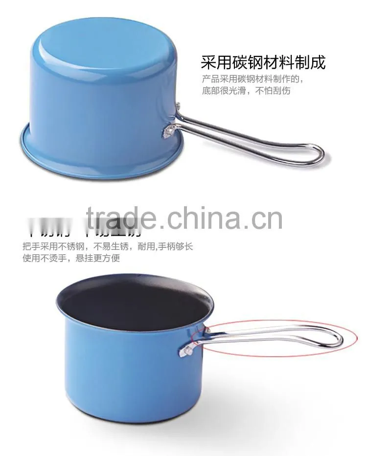 8863 BAKEST 4 inch mini carbon steel milk cuisine pan/non-stick chocolate melting pot/high quality cooking tools