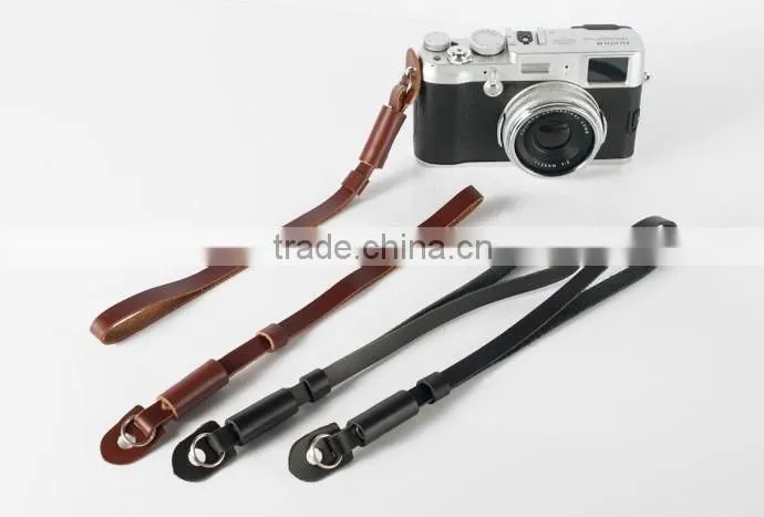 genuine leather camera wrist strap