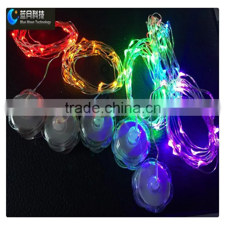 silver wire led string lights with ribbon