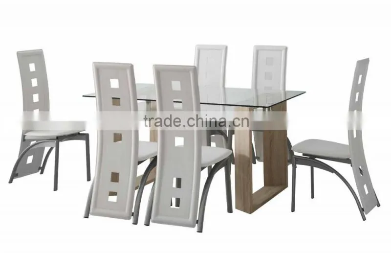Modern MDF dining table with chairs set