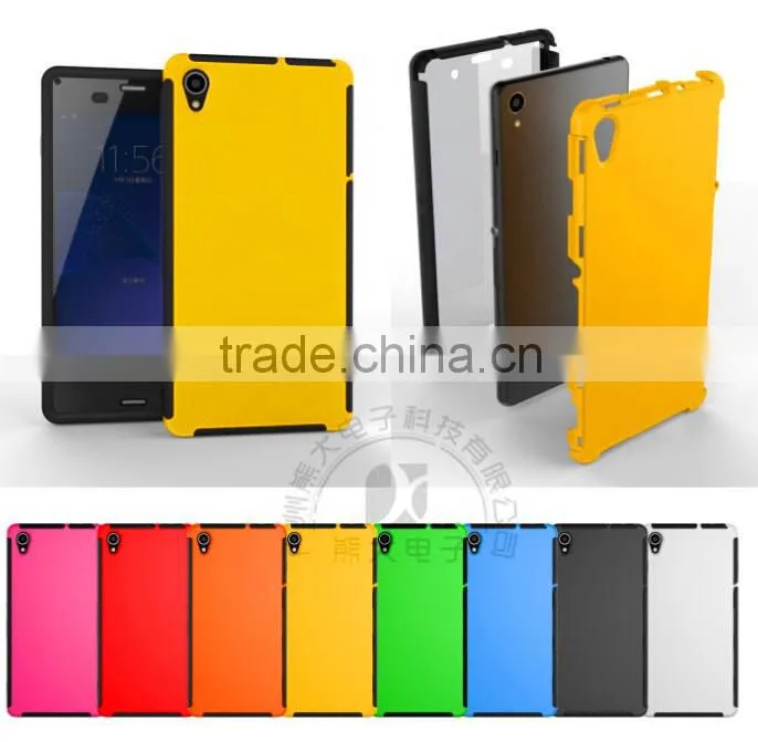 2 in 1 Hybrid Front Touch Screen Protective Case For Sony Xperia Z3/For Sony C3