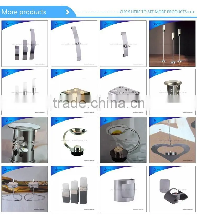 Factory supply Stainless steel bulk glass candlestick holders
