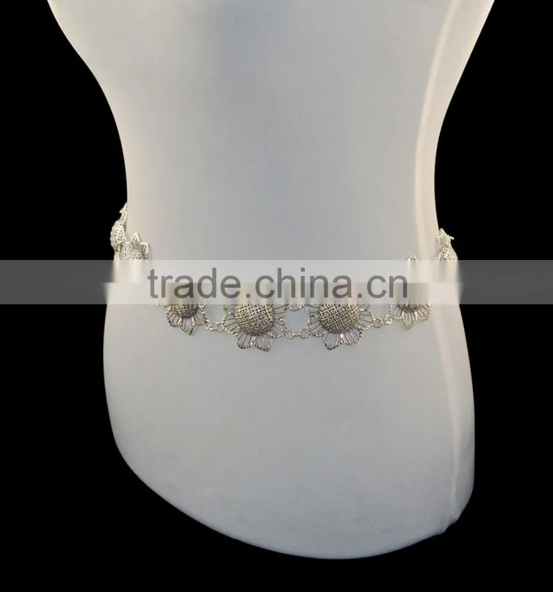 Hot Fashion Charm Popular Bohemia Silver Plated Square Shape Belly Necklace
