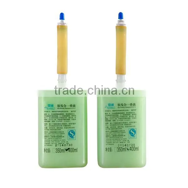 400ml PE plastic liquid bodywash soap dispenser bottle