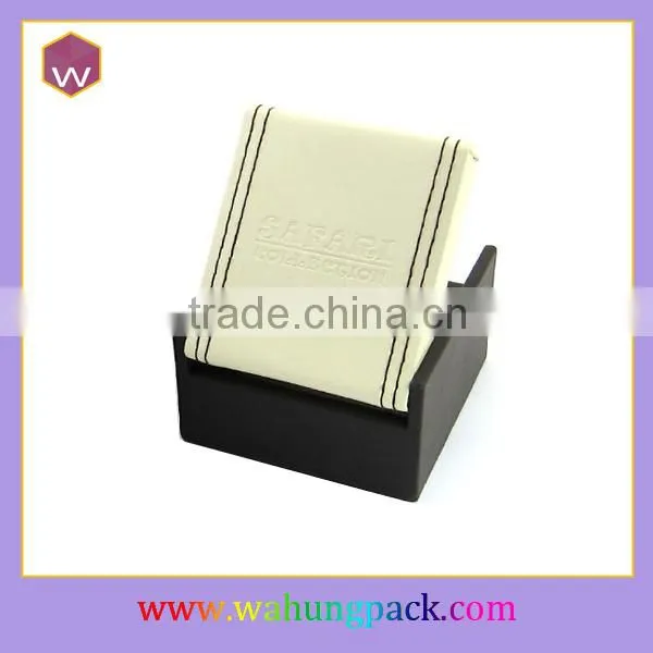 Custom Cufflink Box Luxury Small Wood Leather Cufflink Gift Box Wholesale