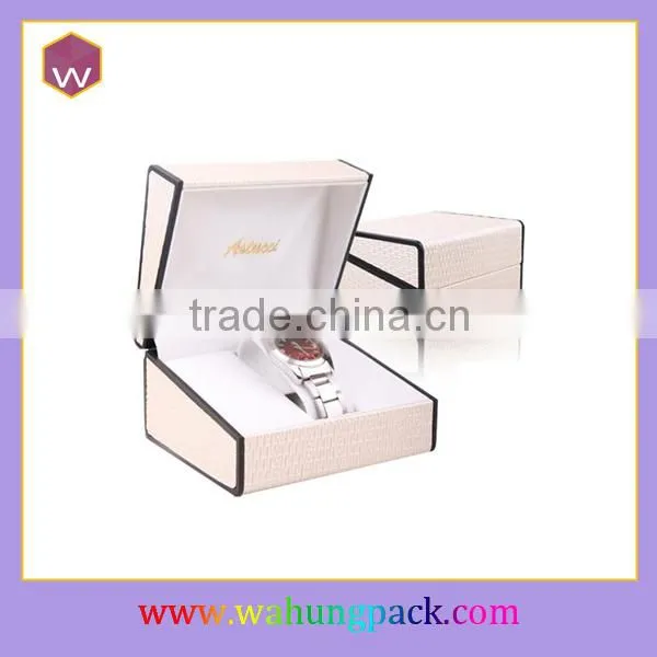 small cardboard leatherette watch gift box, single watch box for men