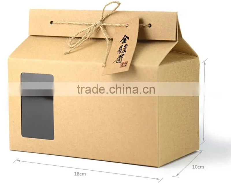 custom PVC window kraft paper box