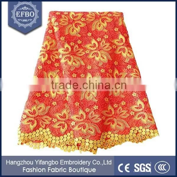 The Best Workmanship African Guipure Flower Lace Fabric For Woman Dress